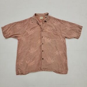 Joseph & Feiss 100% Silk Shirt Mens 3XLT Burnt Orange Textured Vertical Stripes